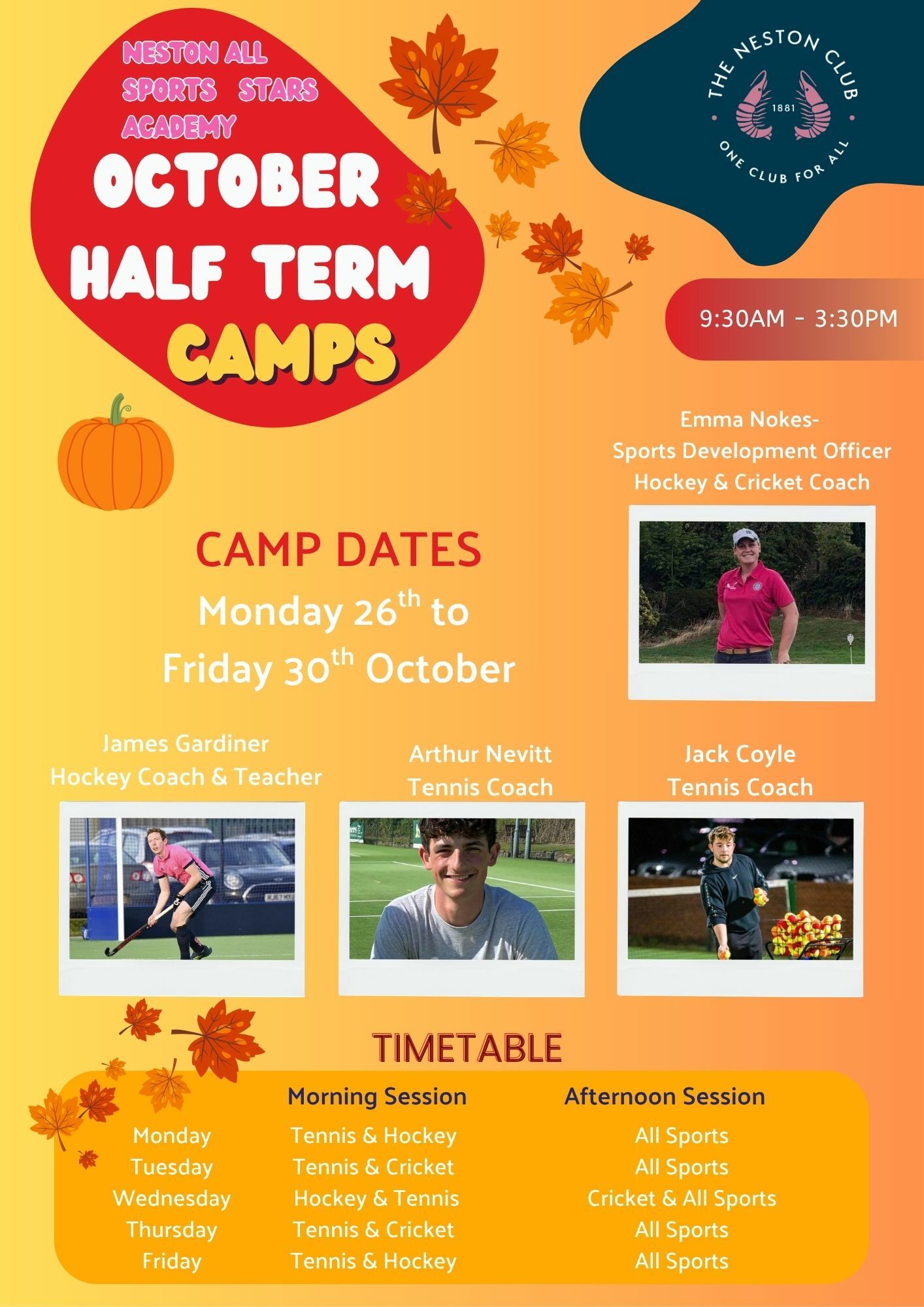 October half term camp